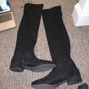 Black over the knee boots